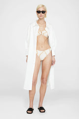 Viv Bikini Top Cream And Tan Link Print
