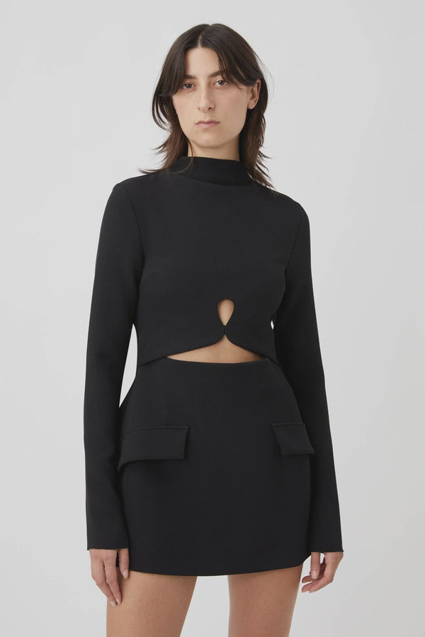 Ilona Long Sleeve Mini Dress Black