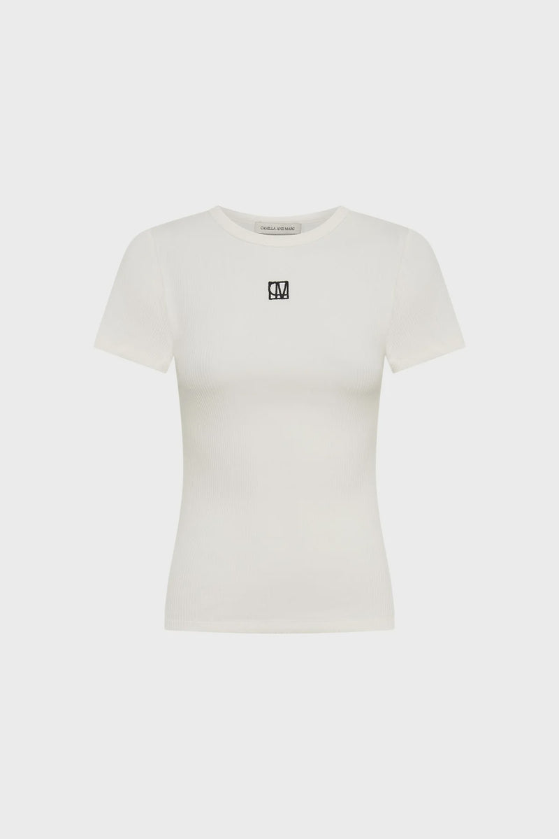 Nora Fitted Tee Soft White