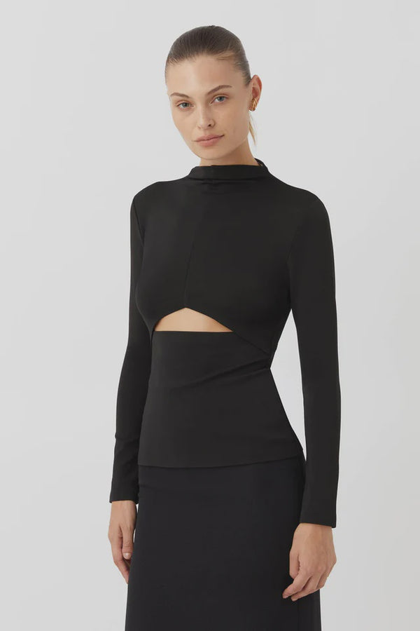 Olea Long Sleeve Top Black