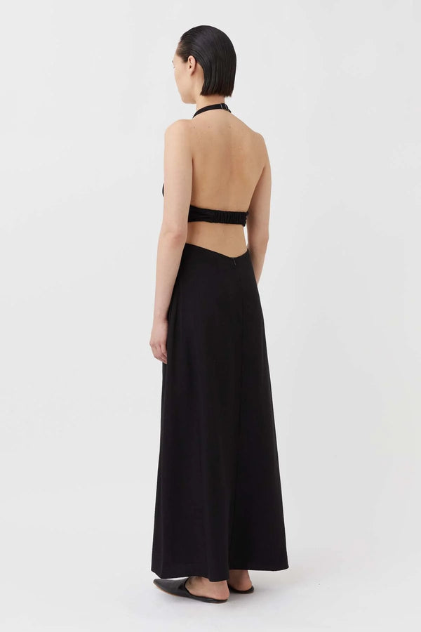 Prado Halter Dress Black