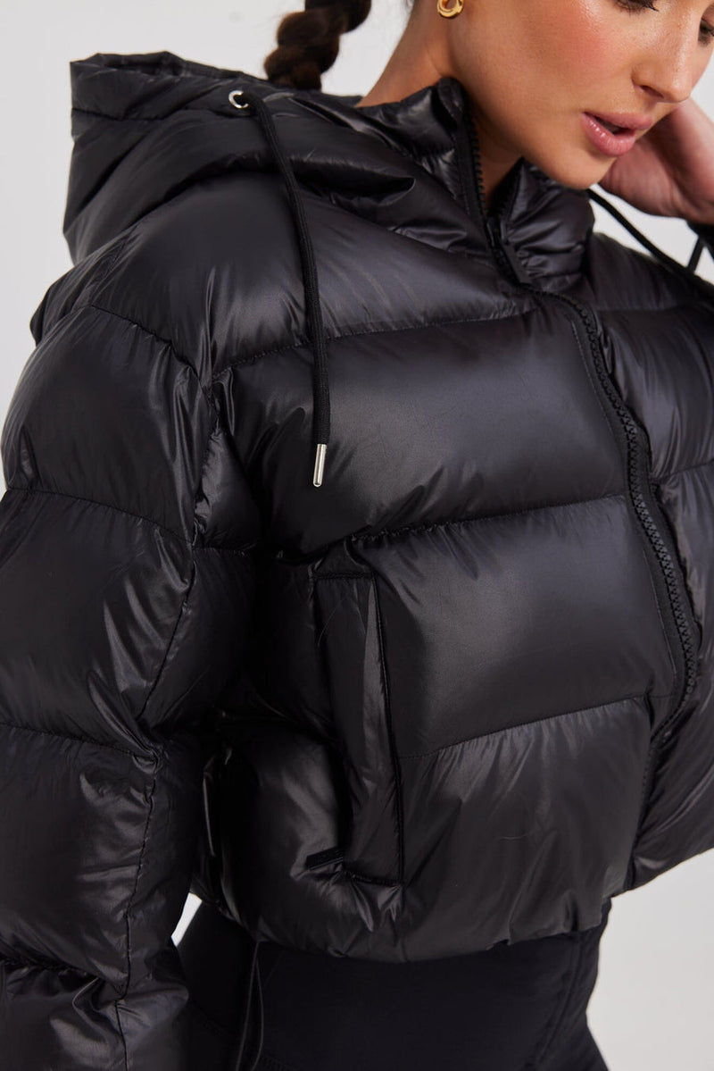Orbit Puffer Jacket Glazed Black