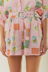 Rummy Shorts Pink Emblem