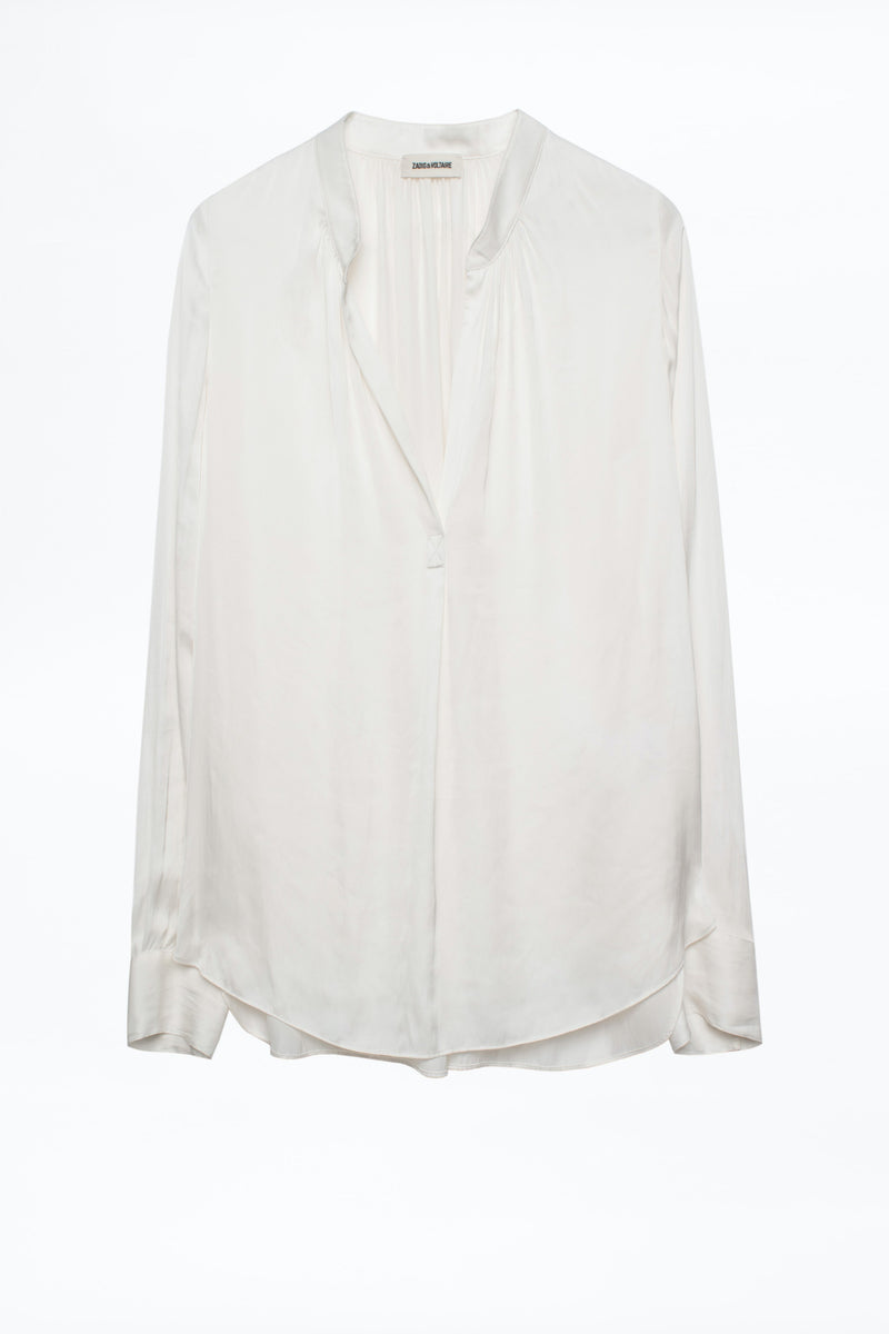 Tink Satin Blouse White