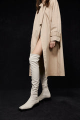 Paris Over The Knee Boot Ivory