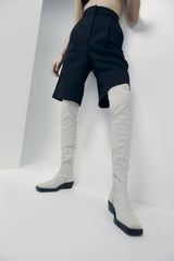 Paris Over The Knee Boot Ivory