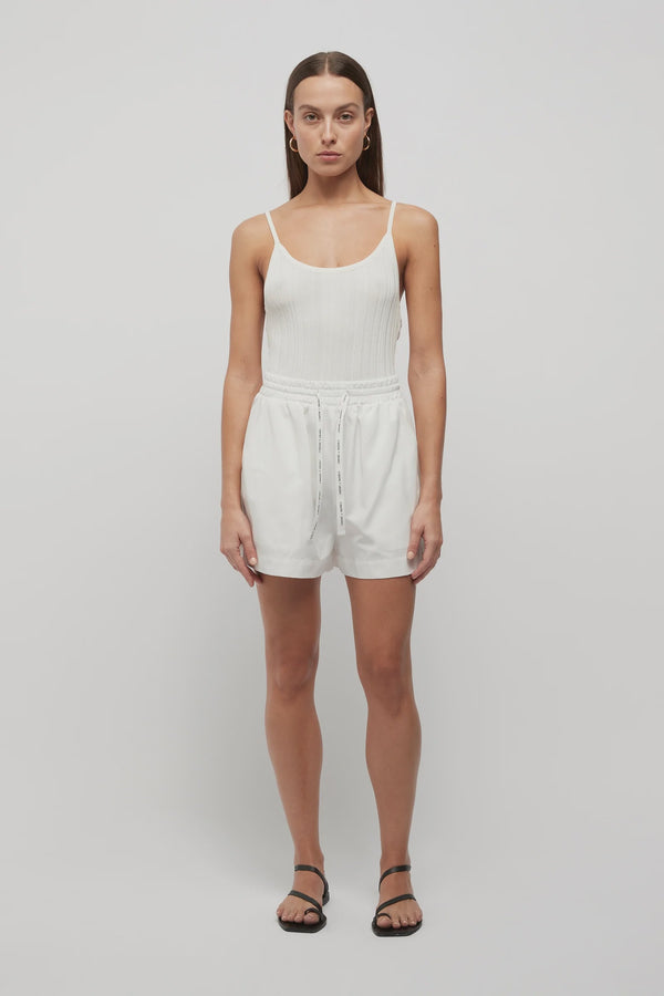 Reflection Ribbed Knit Singlet White