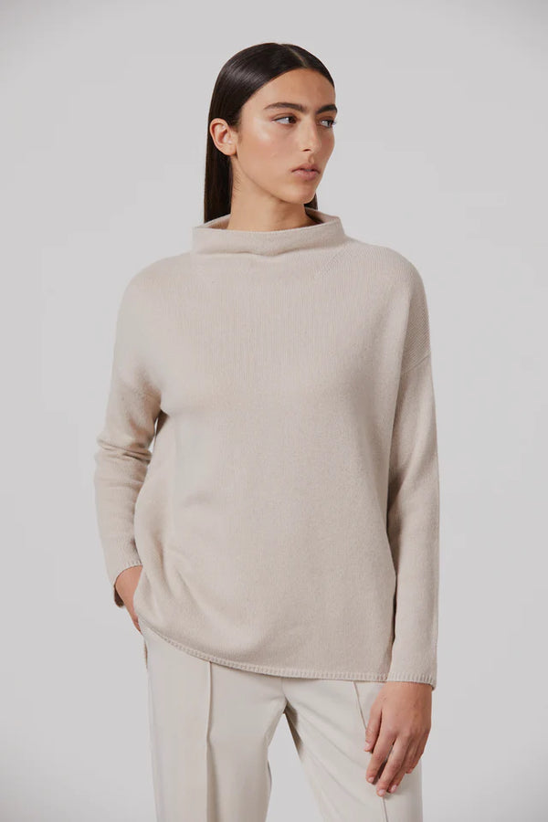 Wallace Boatneck Sweater Almond