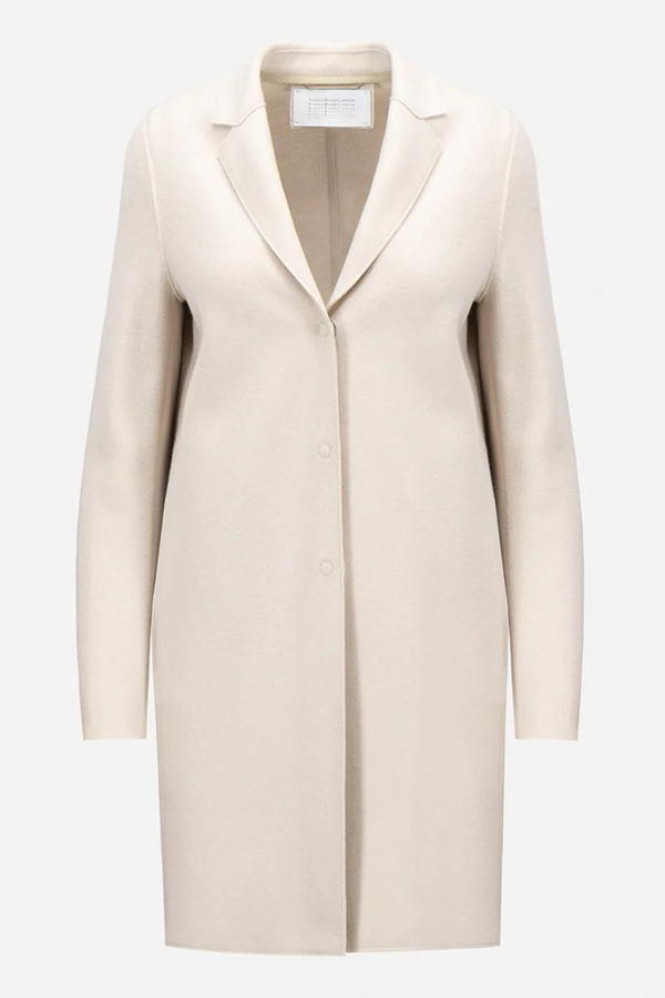 Cocoon Coat Pressed Wool Cream