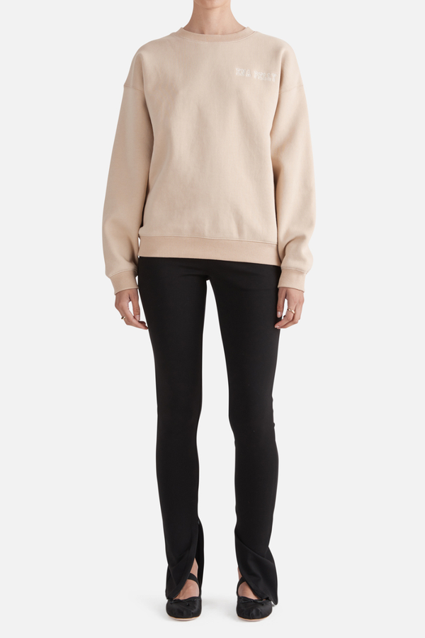 Logo Relaxed Sweater Camel