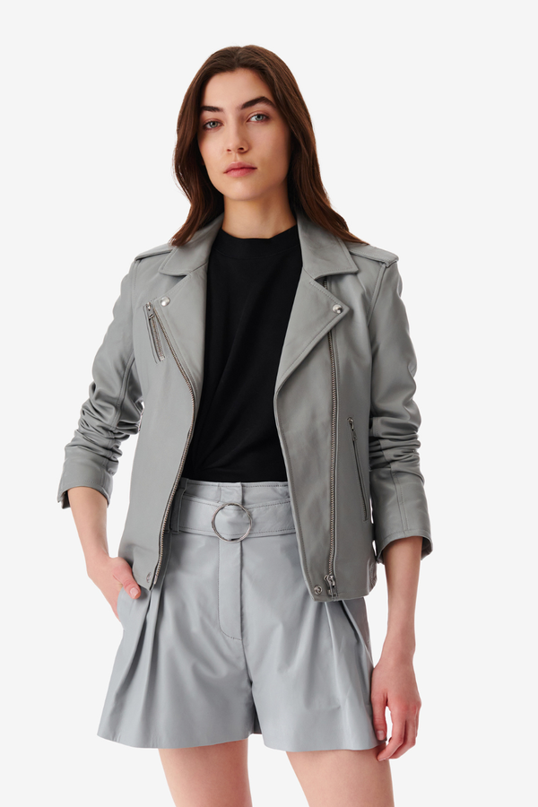 Newhan Biker Jacket Smoke Grey
