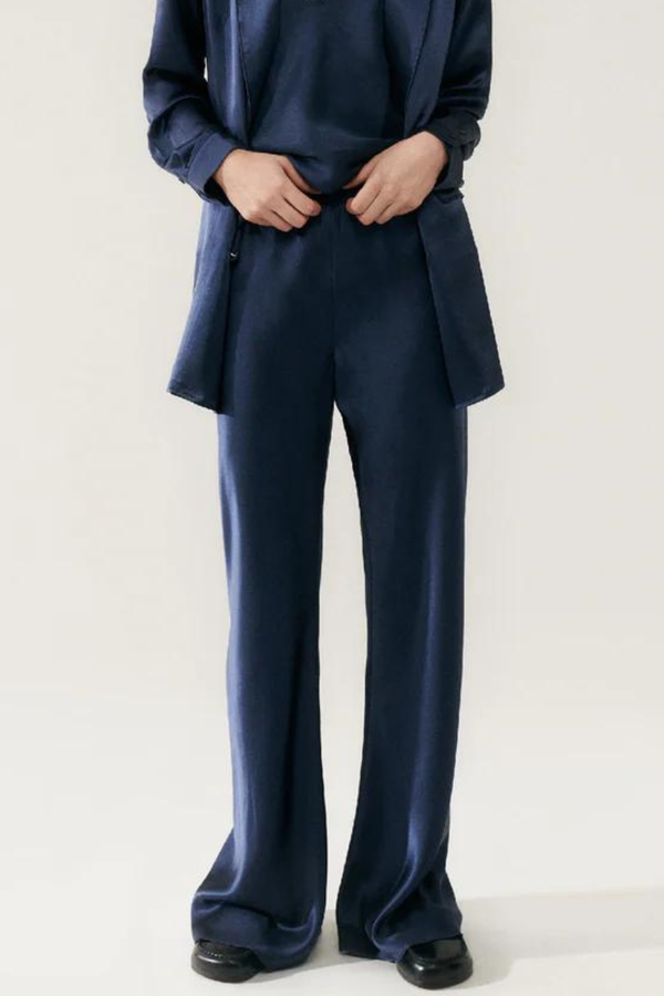 Bias Cut Pants Midnight