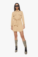 The Cadet Mini Shirt Dress Sand