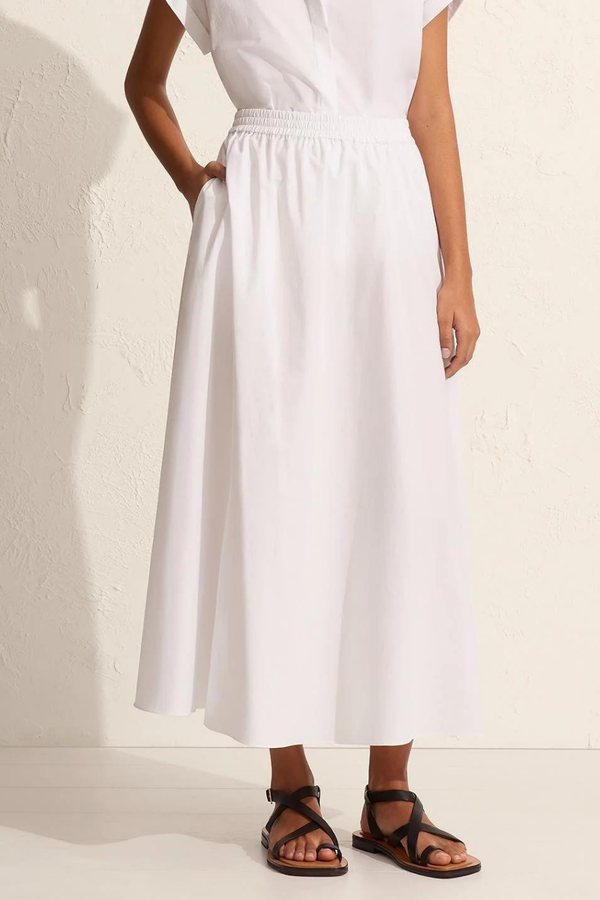 Relaxed Everyday Skirt White