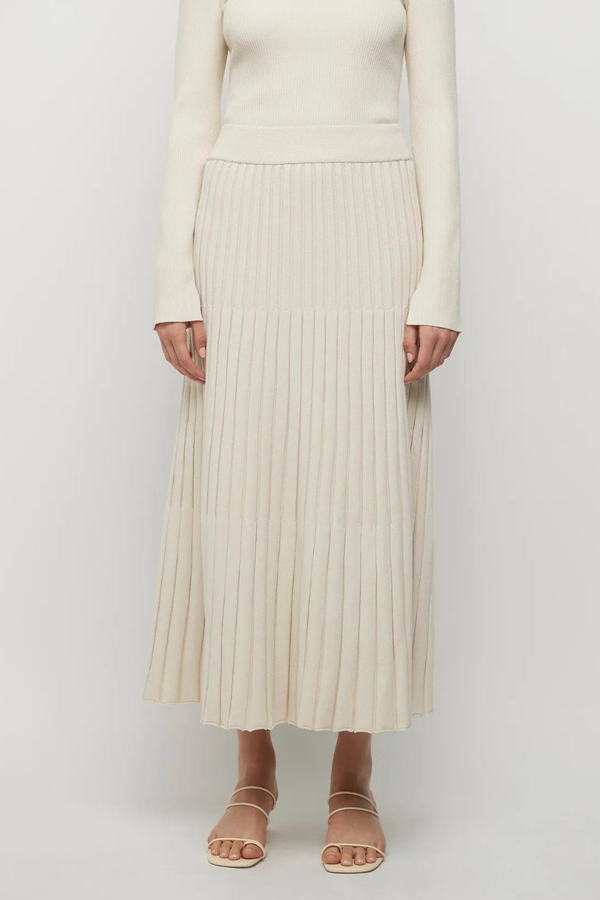 Nebula Knit Skirt Winter White