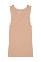 Ribbed Tank Top Taupe