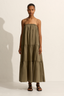 Voluminous Tiered Sundress Olive