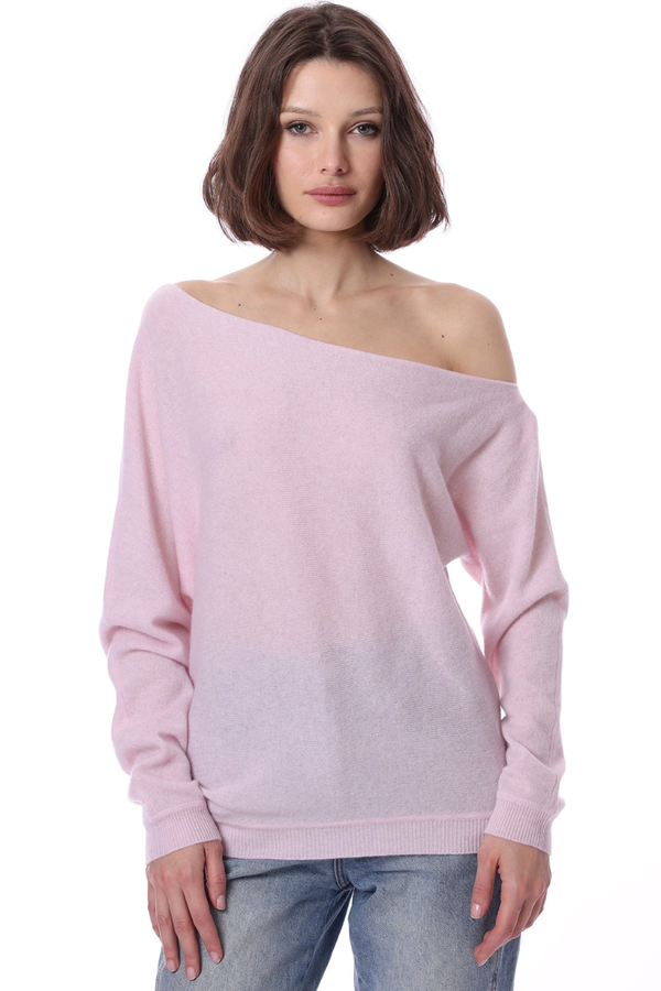 Cashmere Off The Shoulder Top Pink Pearl