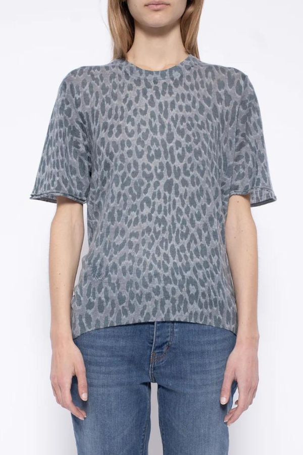 Ida Leopard Cashmere Jumper Nuage