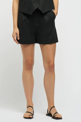 Martine Linen Shorts Black