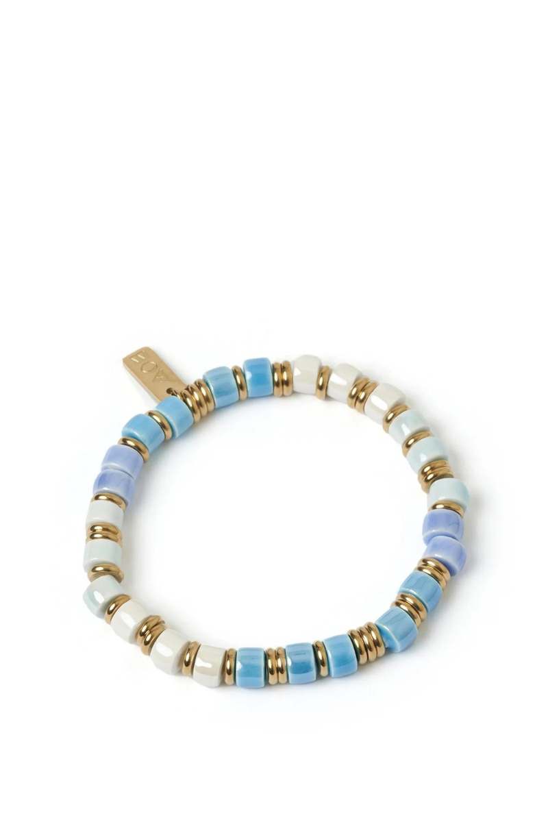 Skylar Bracelet Ceramic and Gold Riviera