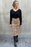 Maz Wool Skirt Brown Check