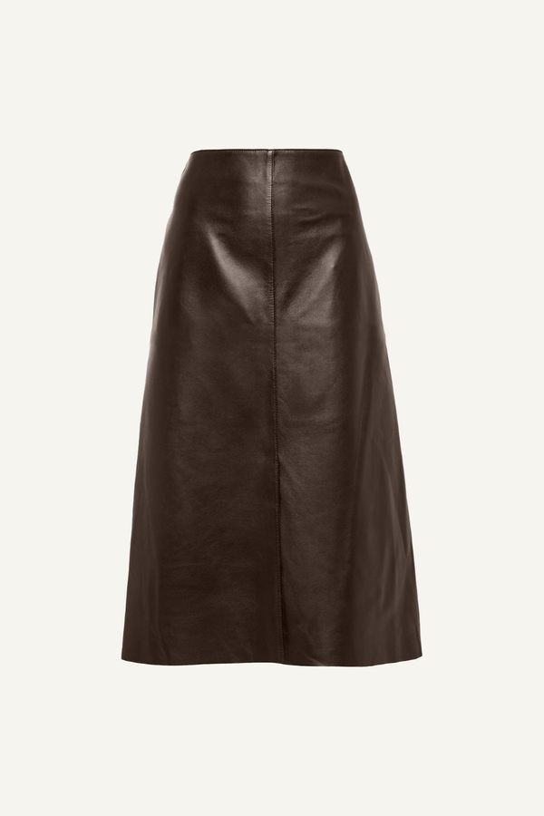 Maz Leather Skirt Chocolate