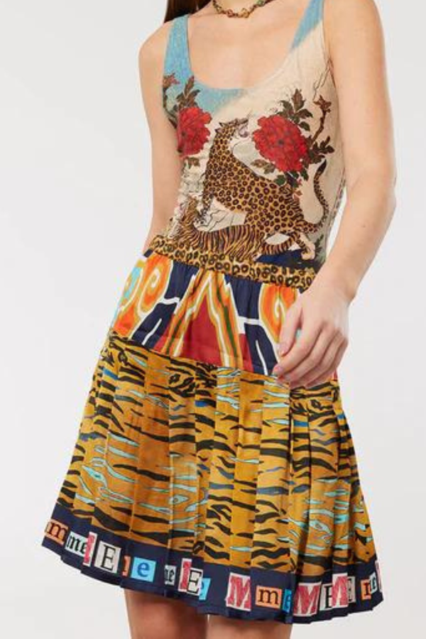 Diana Pleated Skirt Oriental