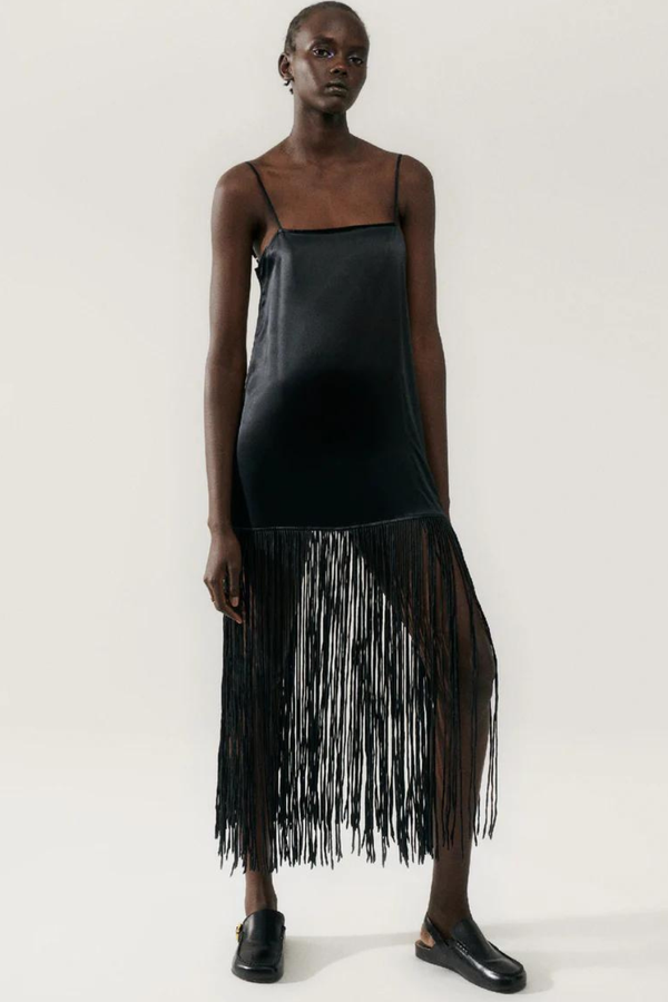 Fringe Dress Black