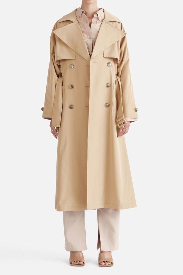 Carrie Trench Coat Camel