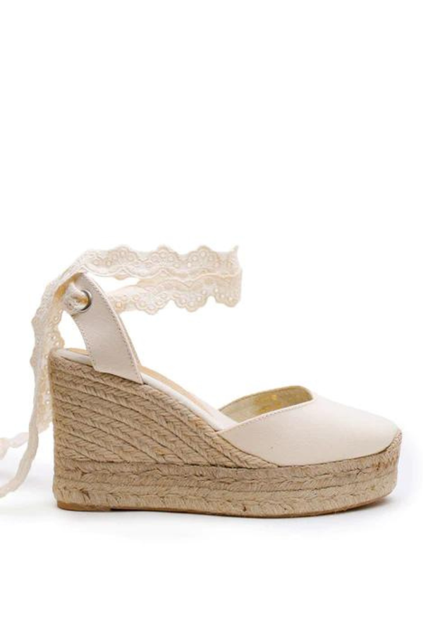 La Tribe x Caitlin Crisp High Wedge Espadrille Crudo