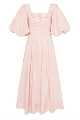 Jessica Frill Midi Dress Blush Pink