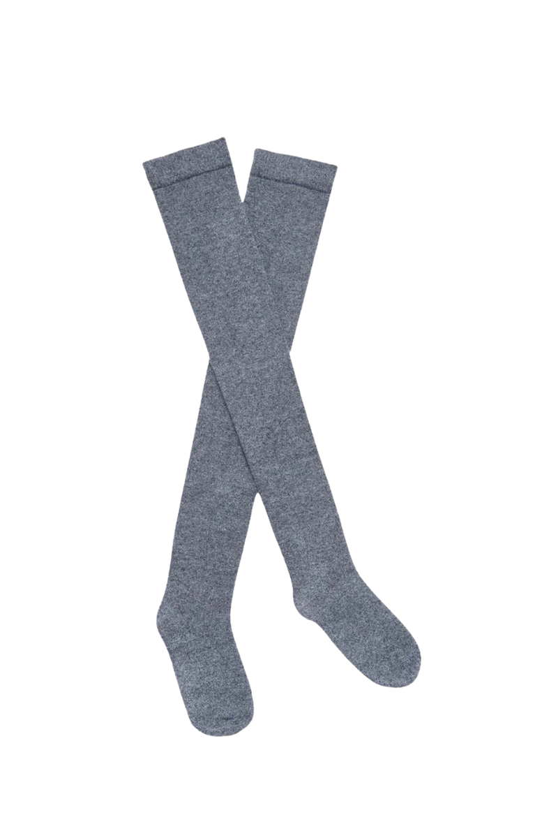 Cotton Knee High Socks Grey