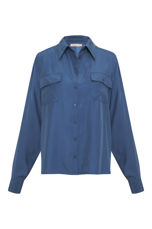 2 Pocket Work Shirt Mediterranean Blue