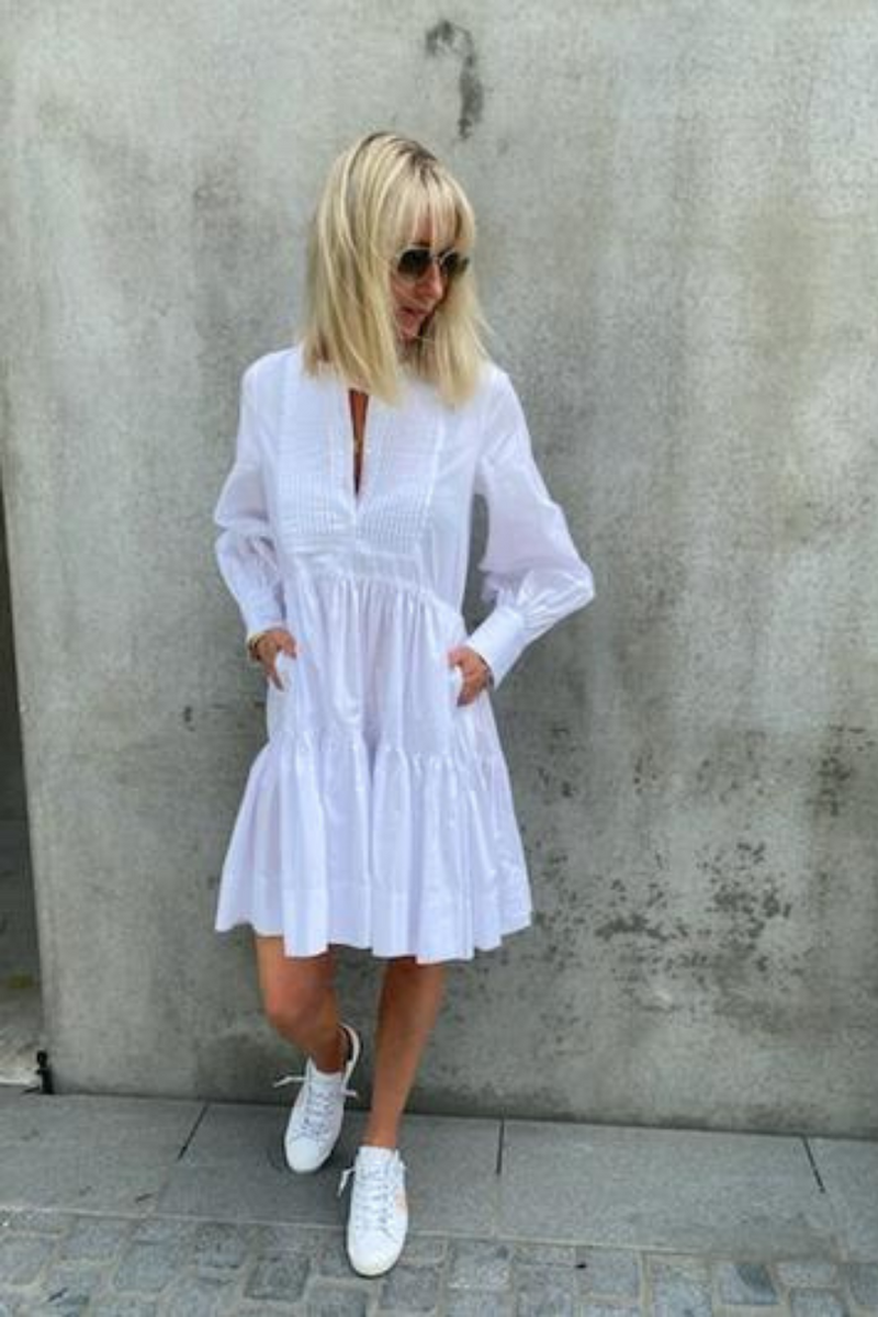 Morgan Dress White