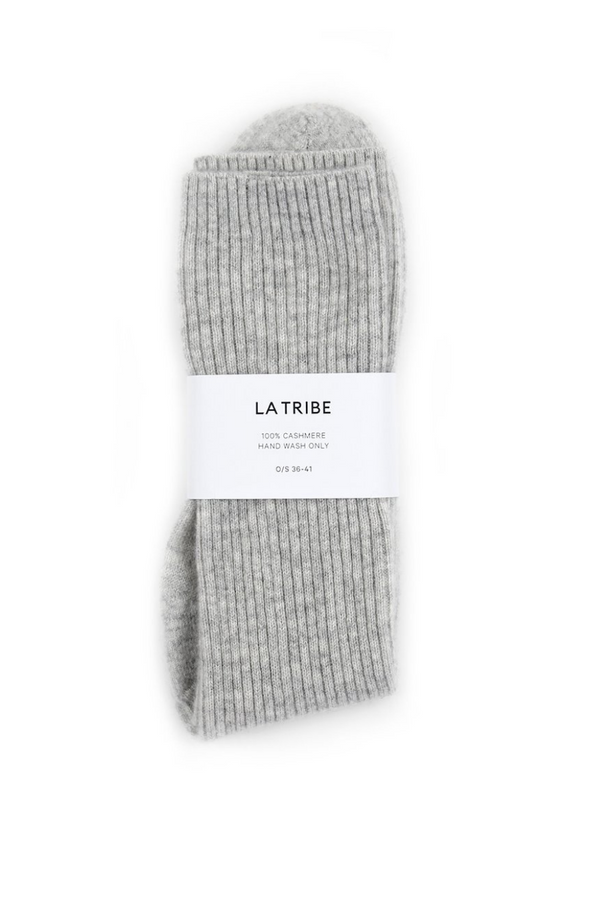 Cashmere Bed Sock Grey Marle