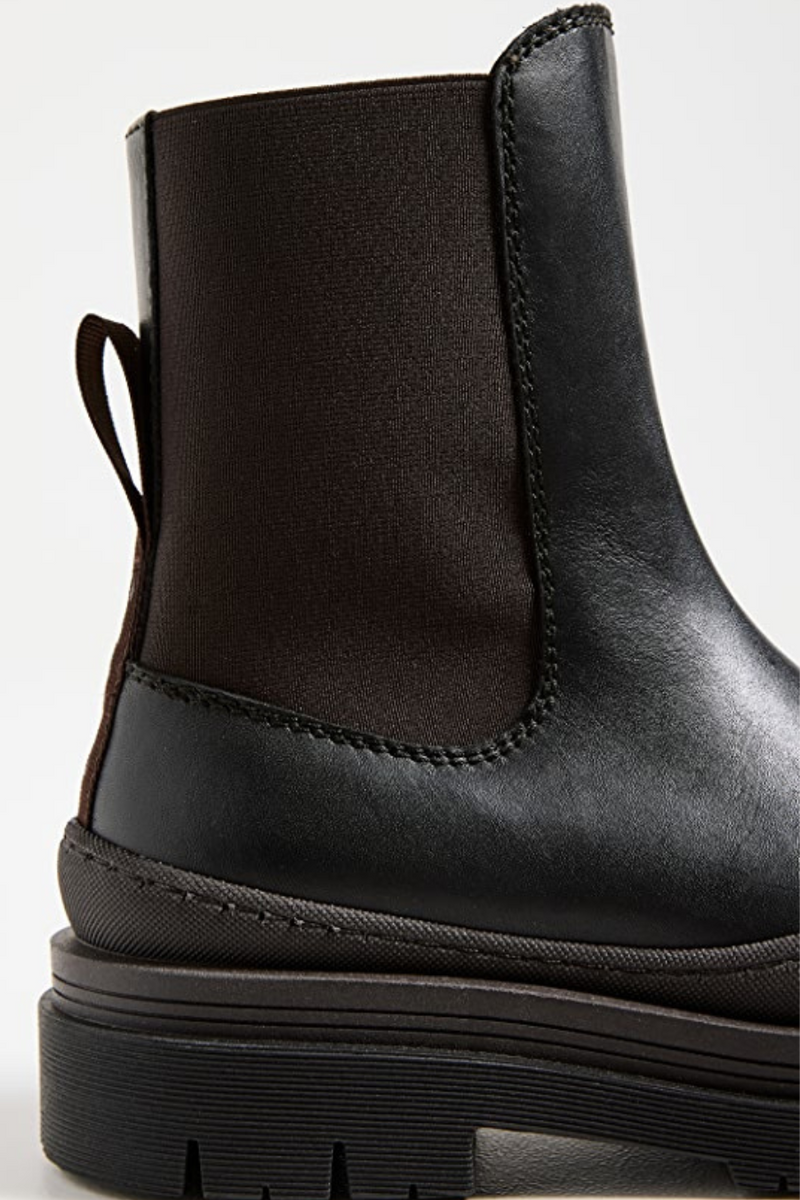 Alli Leather Chelsea Boots Black/ Dark Brown