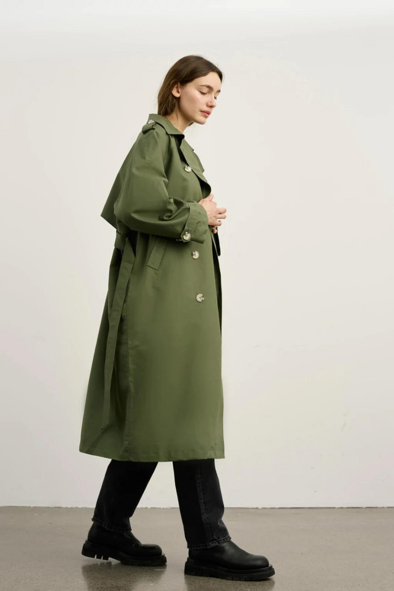 Cassandra Trench Coat Green