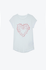 Skinny Heart T-shirt Blanc
