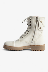 Jo Canvas Ankle Boots Flash