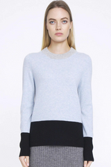 N.73 Multi Colour Cashmere Crew- Sky Blue