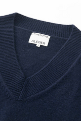N.84 Cashmere Blend Oversized V Neck - Navy