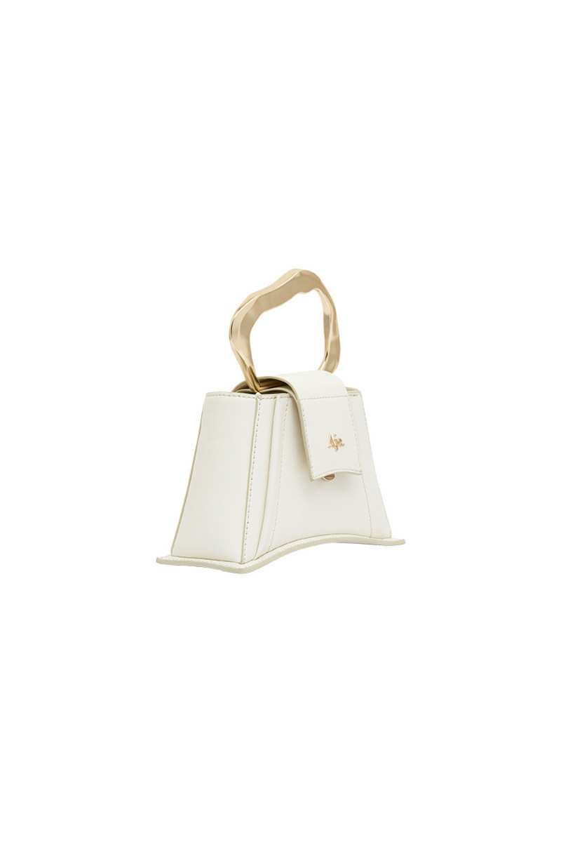 Thea Sculptural Handle Bag Ivory