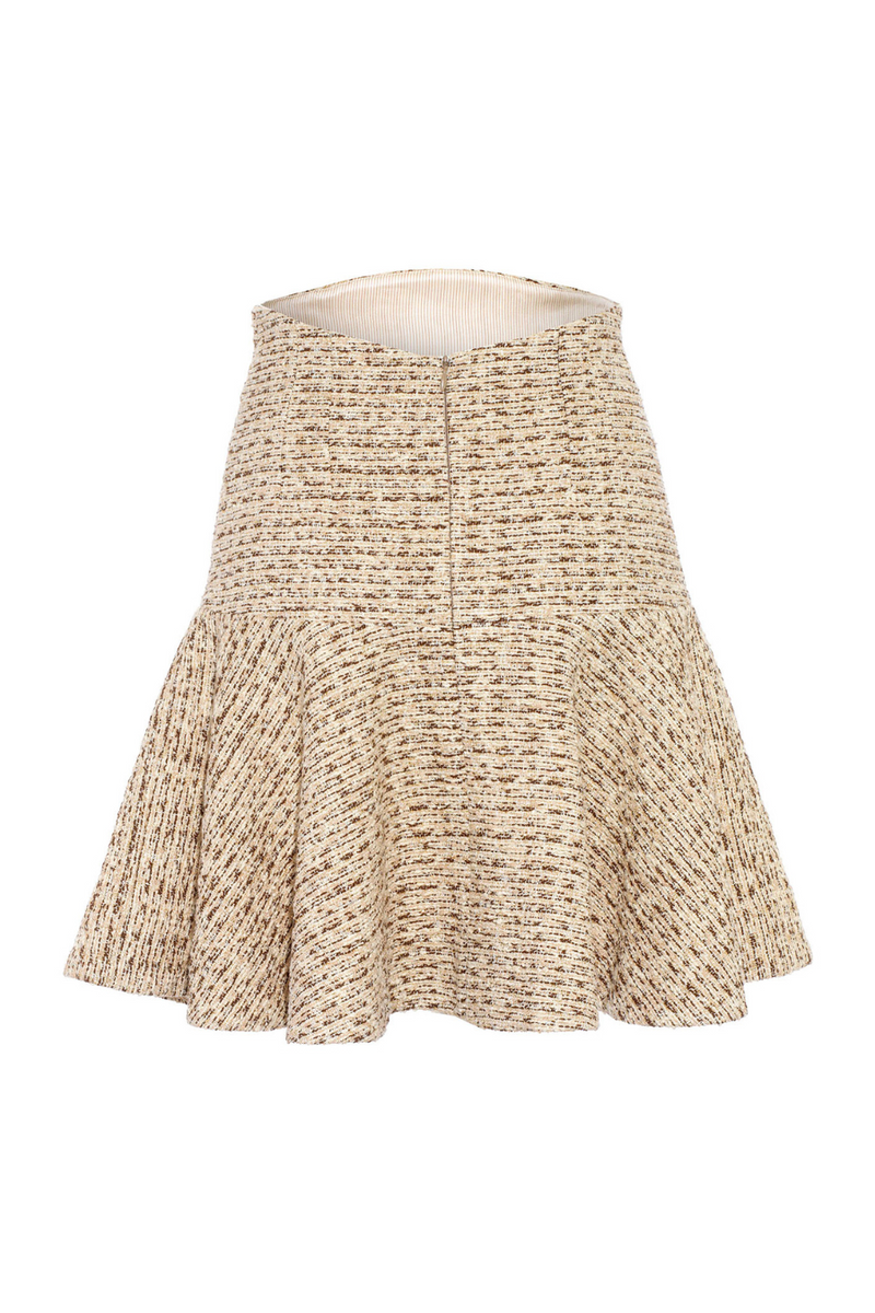 Julia Mini Skirt Tweed Cappuccino