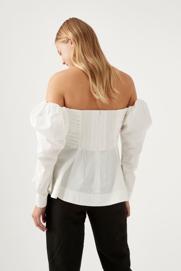 Valentina Strapless Bow Top Ivory