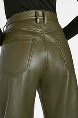 Recycled Leather Le High 'N' Tight Straight  Fatigue