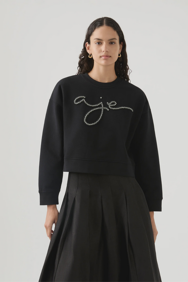 Mythology Pearl Logo Sweater Black