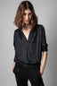 Tink Satin Blouse Black